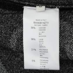 Pre Owned Givenchy Black/White Monochrome Knitted Cardigan M