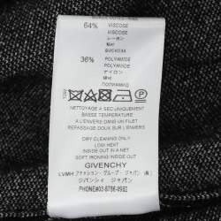 Pre Owned Givenchy Black/White Monochrome Knitted Cardigan M