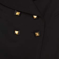 Givenchy Black Studded Wool Oversized Lapel Detail Jacket M 