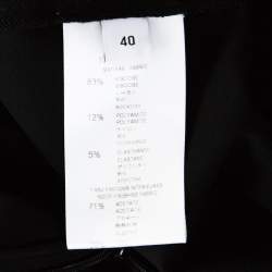 Pre Owned Givenchy Black Stretch Crepe Curve Detail Pencil Skirt M