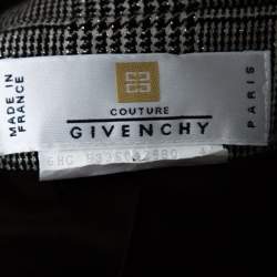 Givenchy Monochrome Prince of Whales Checked Wool Skirt Suit L