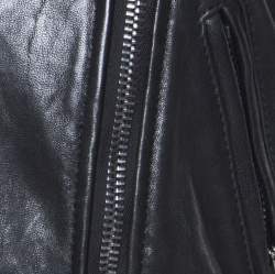 Givenchy Black Lamb Leather Motorcycle Zip Up Jacket M
