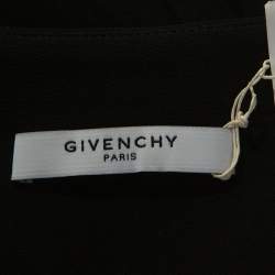 Pre Owned Givenchy Black Crepe Asymmetric Pencil Skirt S