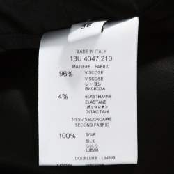 Pre Owned Givenchy Black Crepe Asymmetric Pencil Skirt S