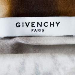 Givenchy Brown Himba Robot Print Stretch Knit Pencil Skirt M