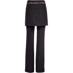 Pre Owned Givenchy Black Crepe Skirt Detail Trouser M