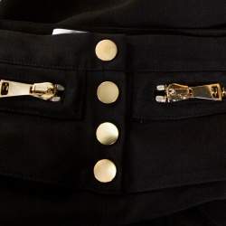 Pre Owned Givenchy Black Crepe Skirt Detail Trouser M
