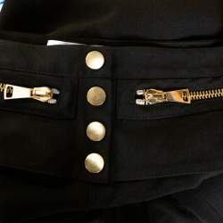 Pre Owned Givenchy Black Crepe Skirt Detail Trouser M