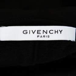 Pre Owned Givenchy Black Floral Moth Print Cotton Sleeveless Hoodie M