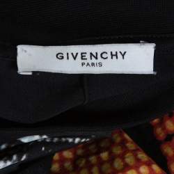 Givenchy Black Cotton Patchwork Portrait Print Crew Neck T Shirt S