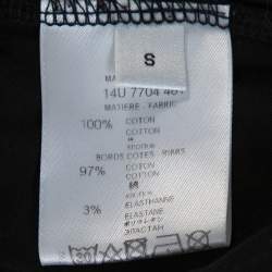 Givenchy Black Cotton Patchwork Portrait Print Crew Neck T Shirt S