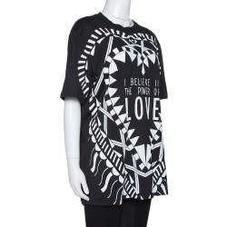 مملوكة مسبقًا تي شيرت جيفنشي كبير باور أوف لوف قطن مونوكروم S