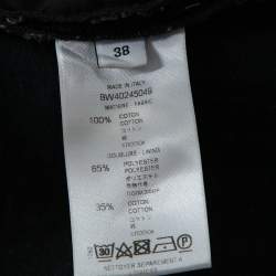 Pre Owned Givenchy Black Acid Washed Denim Mini Skirt M