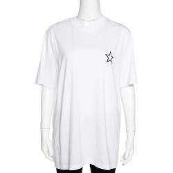 Pre Owned تي شيرت جيفنشي رقبة مستديرة مطبوع نجمة قطن أبيض مقاس وسط (ميديوم)