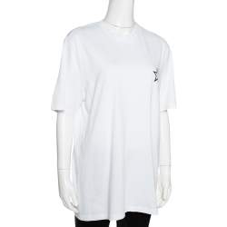 Pre Owned تي شيرت جيفنشي رقبة مستديرة مطبوع نجمة قطن أبيض مقاس وسط (ميديوم)