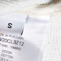 Pre Owned فستان سويتر جيفنشي قطن مطبوع فلاينغ كات كريمي مقاس صغير (سمول)