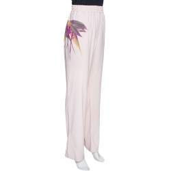 Givenchy Rose Pink Crepe Birds of Paradise Trousers L