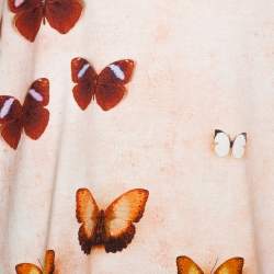 Pre Owned تي شيرت جيفنشي رقبة مستديرة قطن مطبوع فراشات برتقالي زهري مقاس وسط (ميديوم)