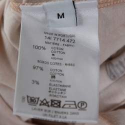 Pre Owned تي شيرت جيفنشي رقبة مستديرة قطن مطبوع فراشات برتقالي زهري مقاس وسط (ميديوم)