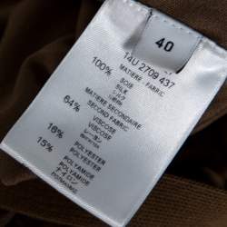 Pre Owned Givenchy Brown Silk Jersey Draped Harness Maxi Dress M