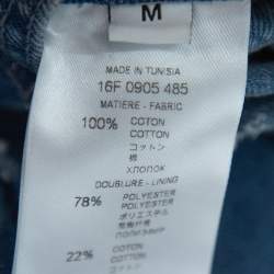 Pre Owned Givenchy Blue Denim Distressed Button Front Jacket M