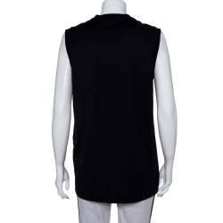 مملوكة مسبقًا Givenchy Black Rottweiler Print Sleeveless T-Shirt XS