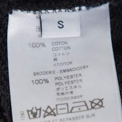 Pre Owned سويت شيرت جيفنشي غطاء رأس مزين شعار المارك ة مطرز متباين الللون قطن أسود مقاس صغير (سمول)