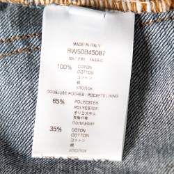 Givenchy Navy Blue Denim Raw Edge Detail Classic Shorts M