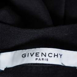 Pre Owned تي شيرت جيفنشي قطن أسود بالشعار رقبة مستديرة مقاس كبير جدًا - إكس لارج