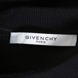 Pre Owned Givenchy Black Cotton Logo Printed Distressed Sweatshirt S