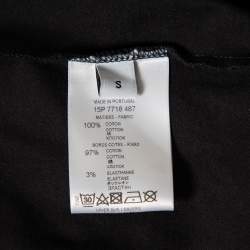 Pre Owned Givenchy Black Star Printed Cotton Tank Top S