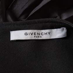 Pre Owned Givenchy Black Wool Pleated Detail Mini Skirt M