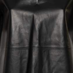 Pre Owned توب جيفنشي أ كمام قصيرة جلد أسود مقاس متوسط