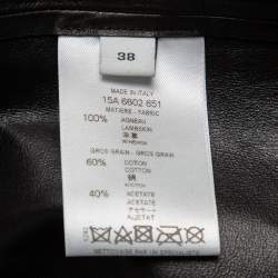 Pre Owned توب جيفنشي أكمام قصيرة جلد أسود مقاس متوسط