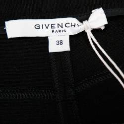 Givenchy Black Knit Zip Detail Leggings M