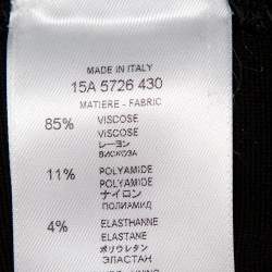 Givenchy Black Knit Zip Detail Leggings M
