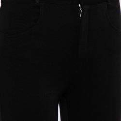 Givenchy Black Knit Zip Detail Leggings M
