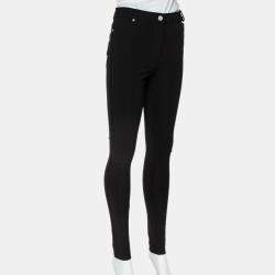 Pre Owned Givenchy Black Knit Skinny Leggings M