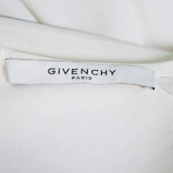 Pre Owned Givenchy White Crepe Cape Sleeve Detail Mini Dress M