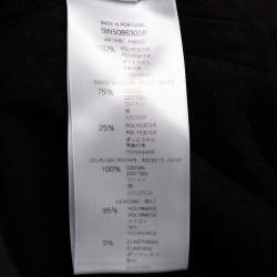 Pre Owned Givenchy Black Knit Contrast Velvet Band Detail Track Pants S