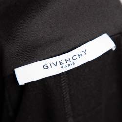 Pre Owned Givenchy Black/Pink Cotton Ticker Sleeve Zip Up Track Jacket M