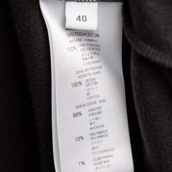 Pre Owned Givenchy Black/Pink Cotton Ticker Sleeve Zip Up Track Jacket M