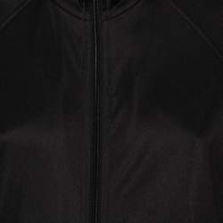 Pre Owned Givenchy Black/Pink Cotton Ticker Sleeve Zip Up Track Jacket M