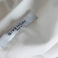 Pre Owned تي شيرت جيفنشي فينتدج قطن بطباعة الشعار أبيض بنمط واسع مقاس صغير جدًا - إكس سمول