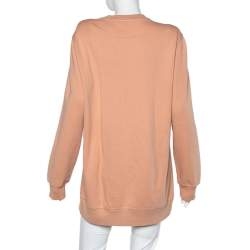 Pre Owned سويت شيرت طويل جيفنشي قطن تريكو وردي طباعة بوب كولاج مقاس صغير - سمول 