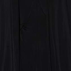 Pre Owned Givenchy Black Jersey Paneled Overlay Detail Sleeveless Maxi Dress L