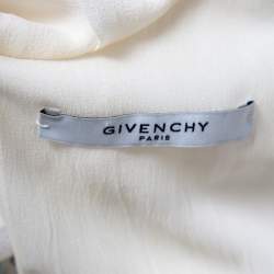 Givenchy White Silk-Georgette Embellished Hooded Gown M
