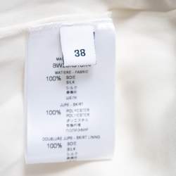 Givenchy White Silk-Georgette Embellished Hooded Gown M