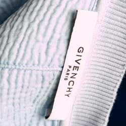 مملوكة مسبقًا سويت شيرت جيفنشي قطن أزرق فاتح بالشعار المطبوع نمط ممزق واسع مقاس صغير جدًا - إكس سمول