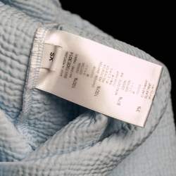 مملوكة مسبقًا سويت شيرت جيفنشي قطن أزرق فاتح بالشعار المطبوع نمط ممزق واسع مقاس صغير جدًا - إكس سمول